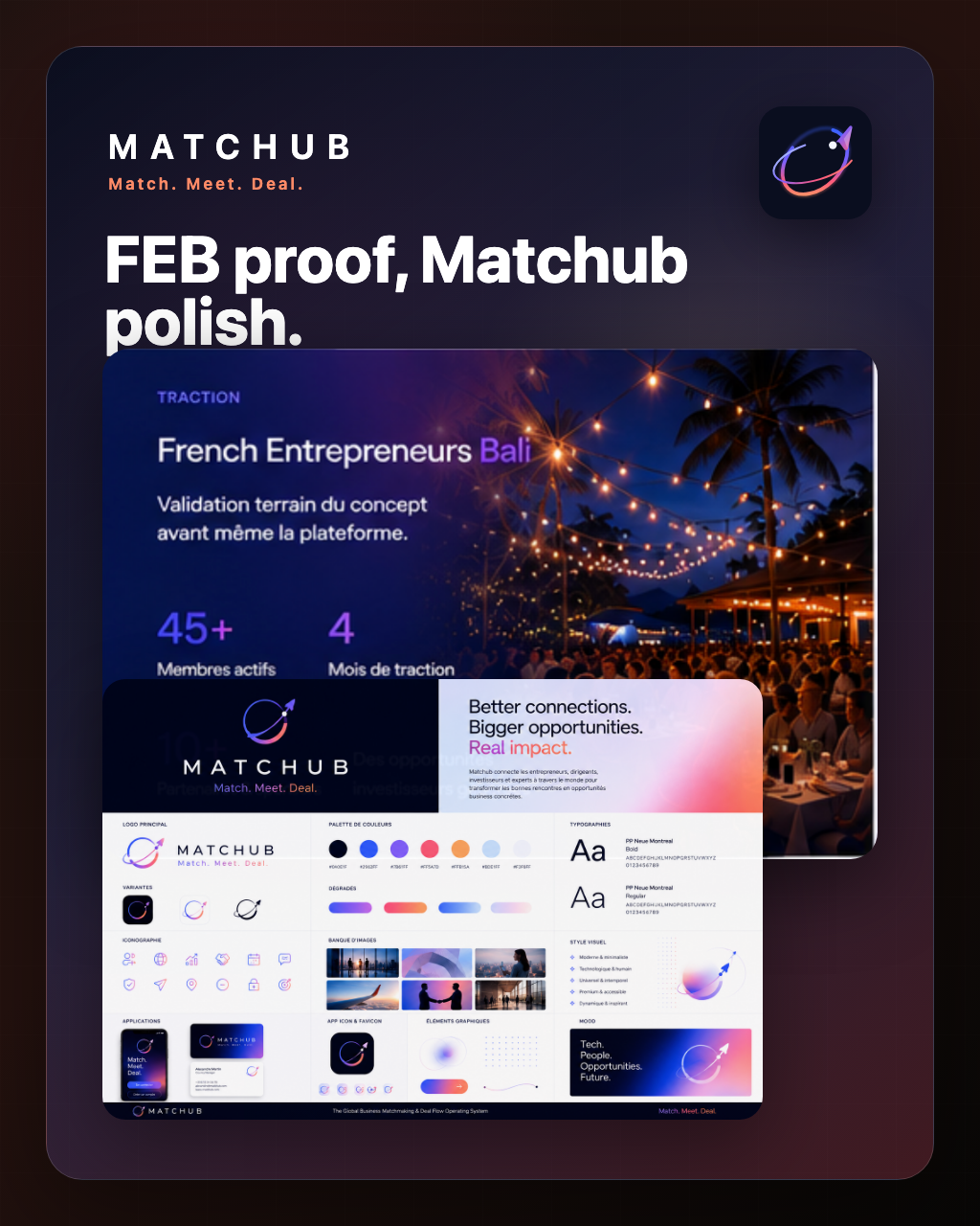 Exemple de preuve visuelle FEB avec branding Matchub